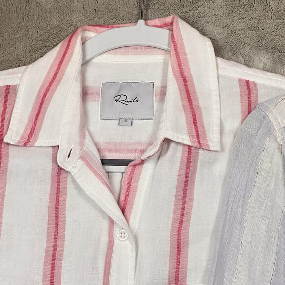 Rails Button Down Shirt Womens Small Striped Long Sleeve Casual Top - Picture 2 of 9